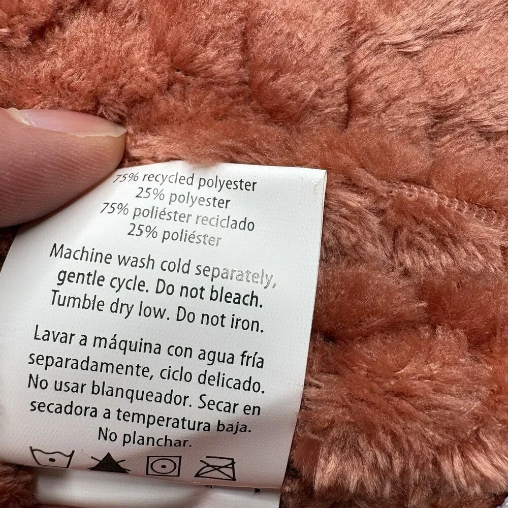 Mainstays Cozy Textured Plush Throw Blanket, Copper, 50